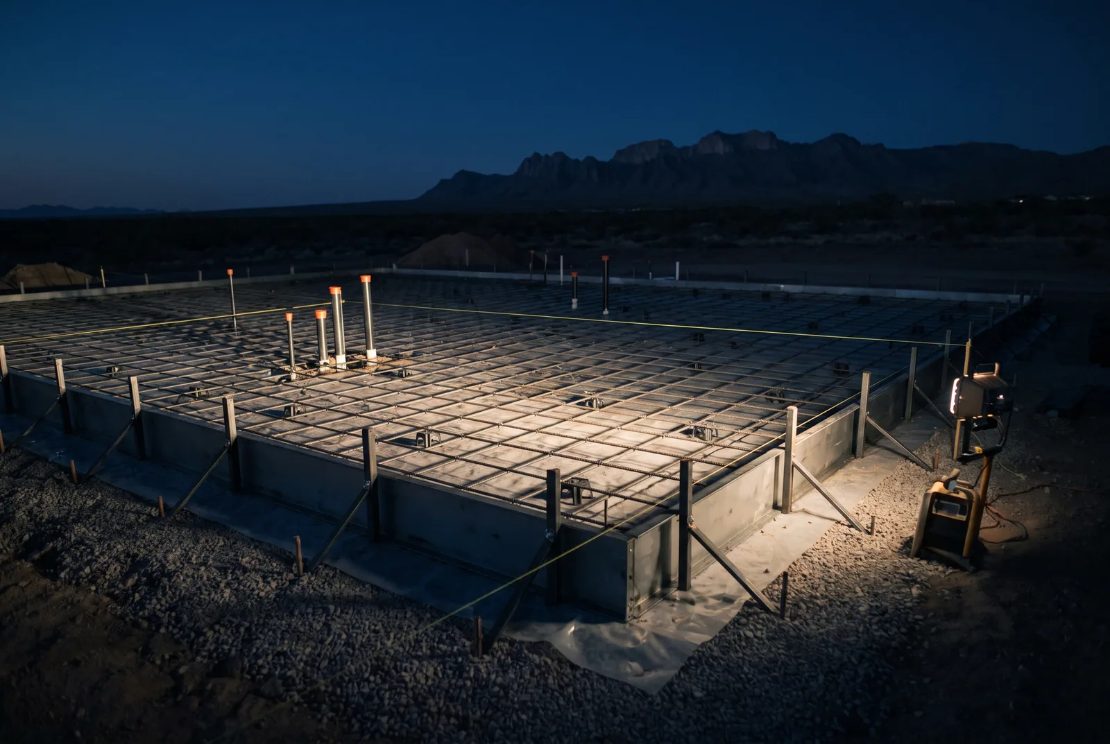 Foundations and footings poured by Eastin Concrete